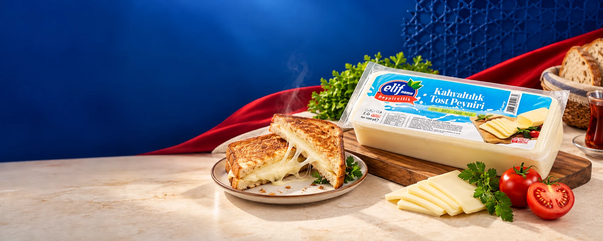 Elifname kahvaltılık tost peyniri ve sıcak tost