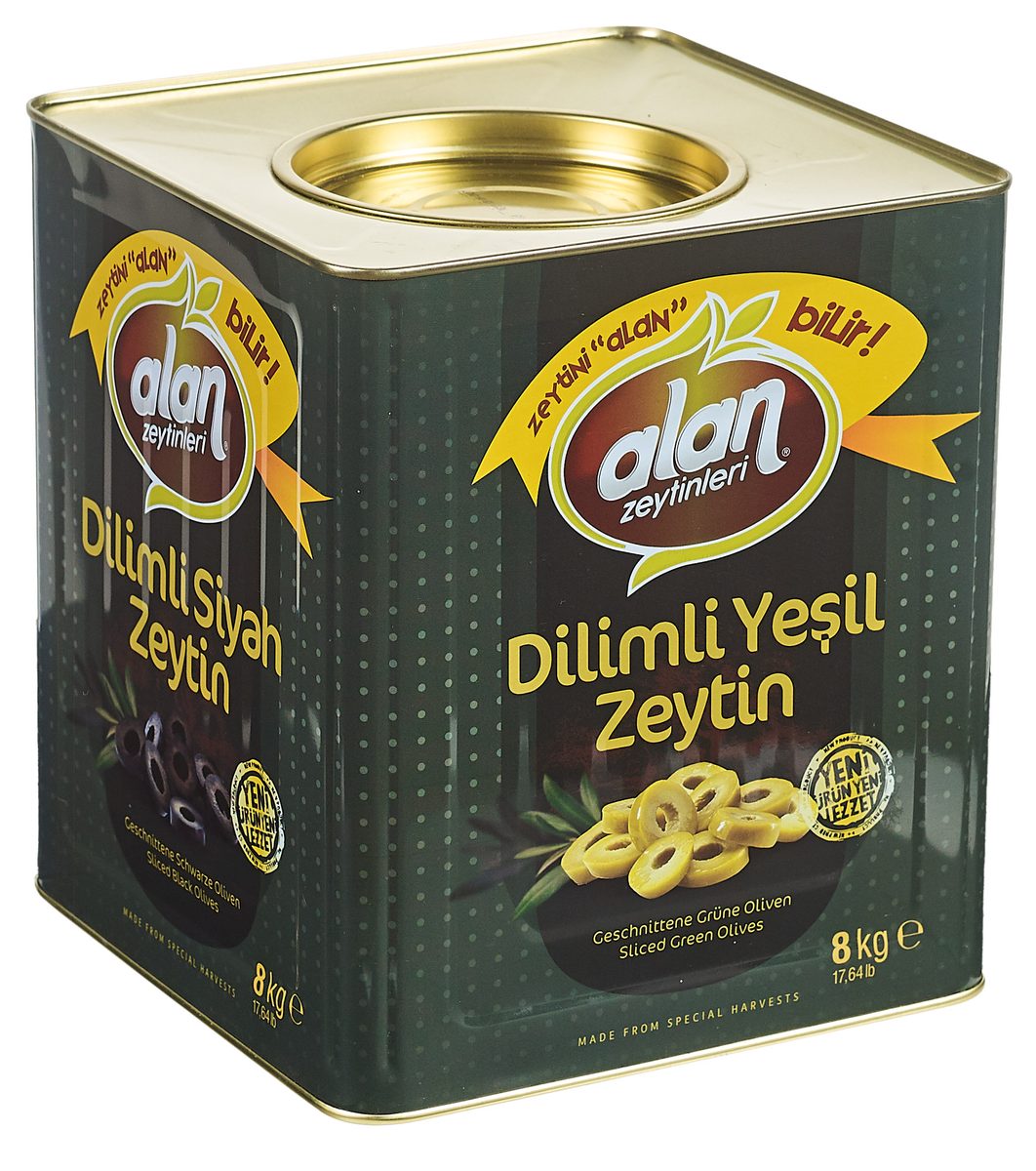 Alan Yeşil Dilimli Zeytin 8 KG
