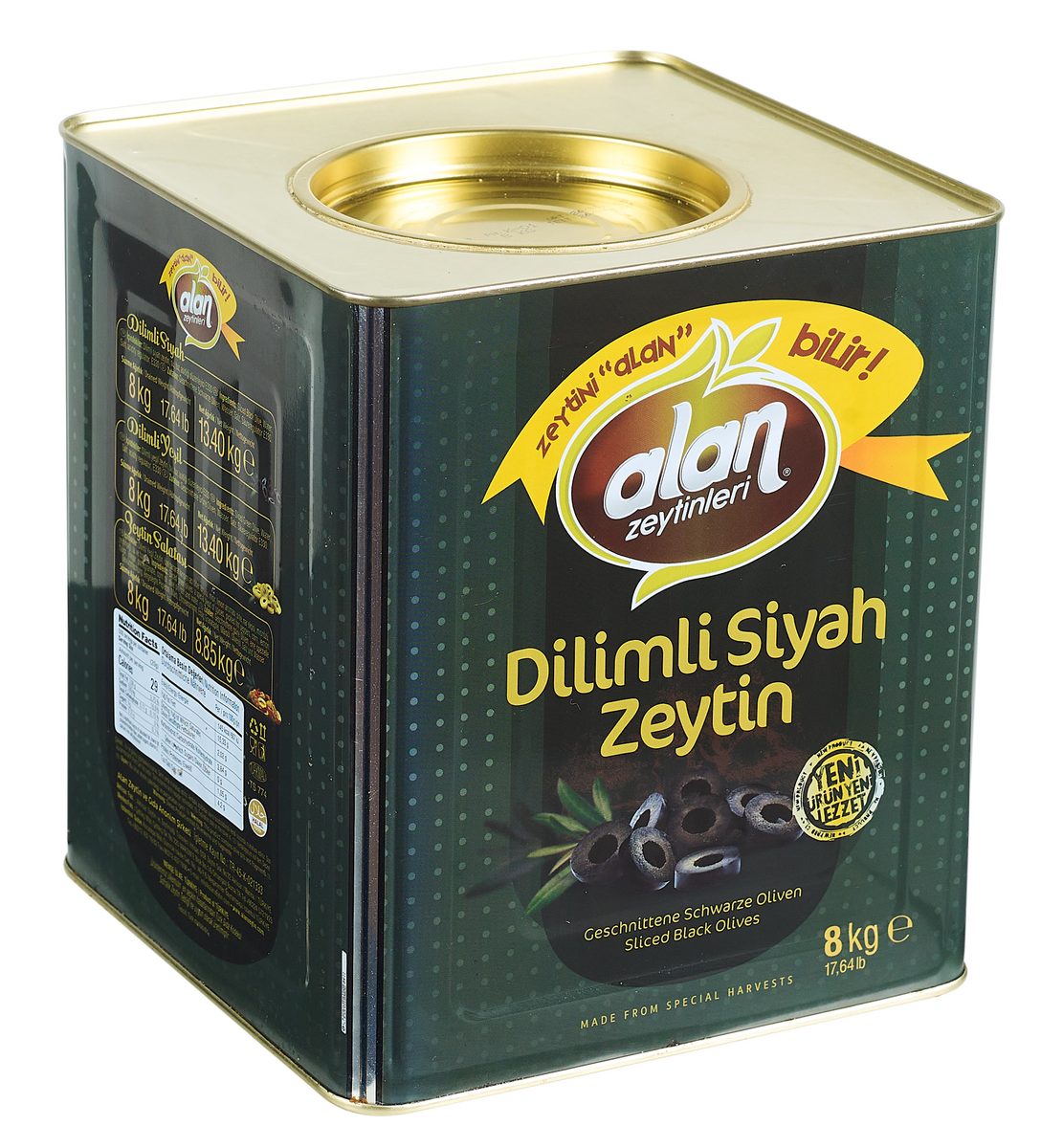 Alan Siyah Dilimli Zeytin 8 KG