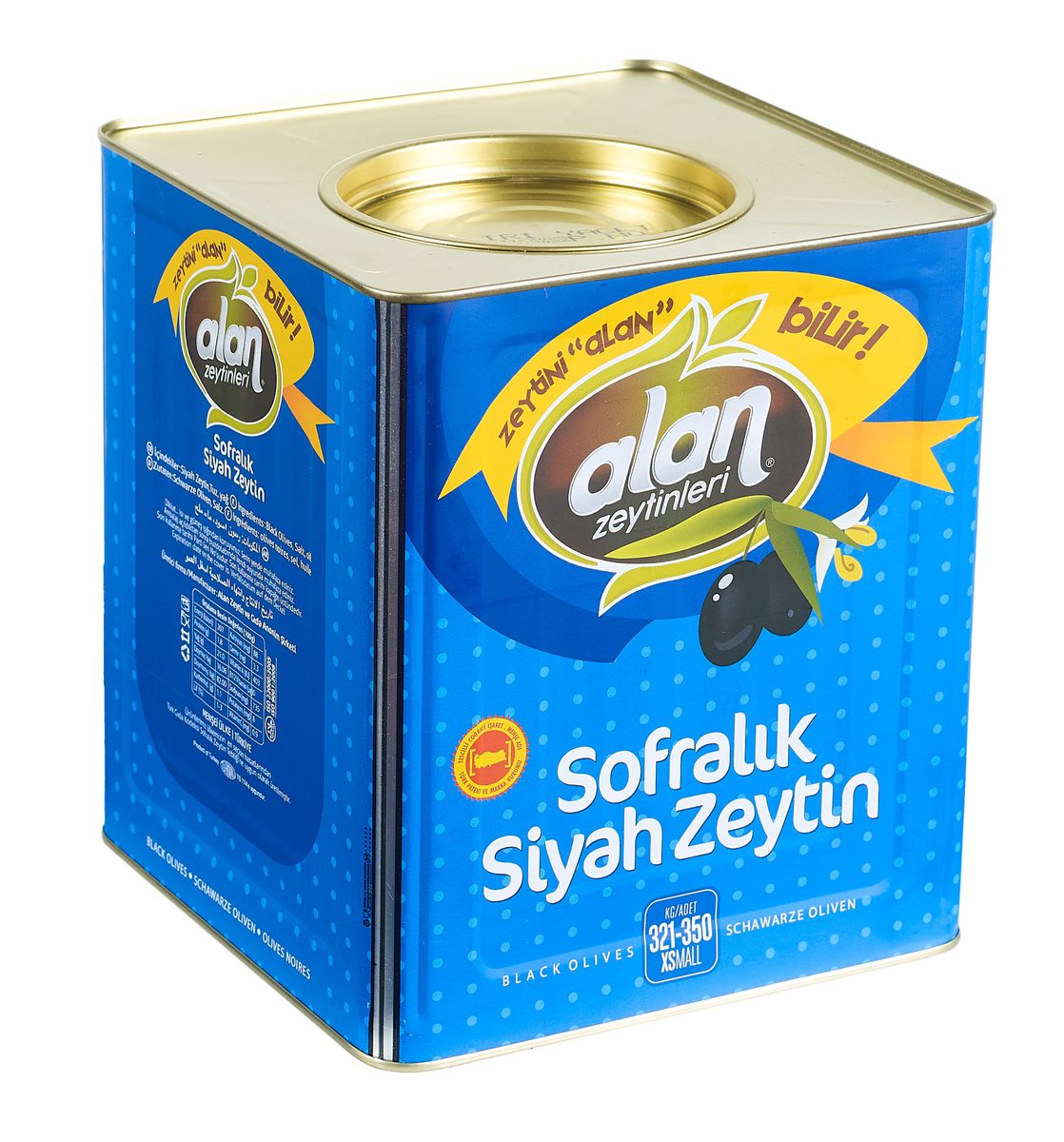 Alan Siyah Zeytin 900 GR İri Yağlı