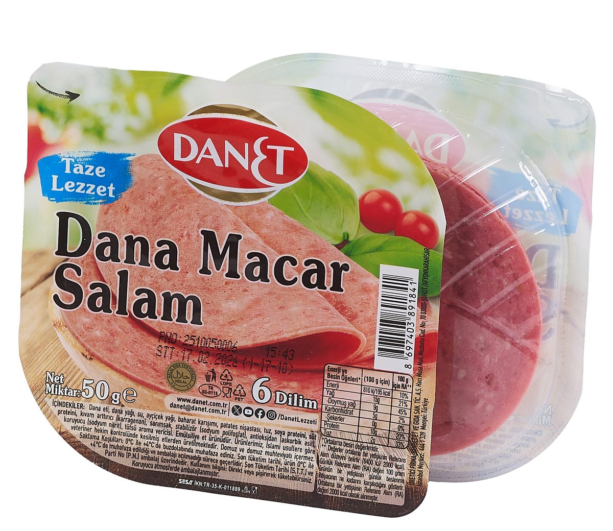 Danet Dana Fıstıklı Macar Salam 50 GR