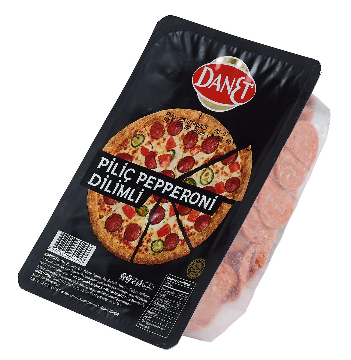 Danet Piliç Pepperoni Dilimli
