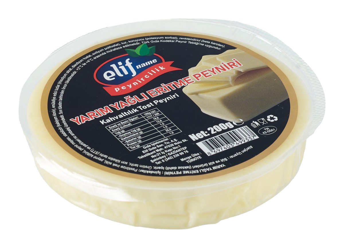 Elif Yarım Yağlı Tost Peyniri 200 GR