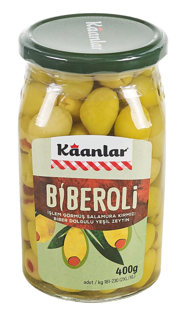 Kaanlar Yeşil Zeytin Biberoli 400 GR 141-180