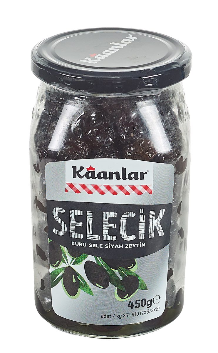 Kaanlar Siyah Zeytin Selecik 450 GR 351-410