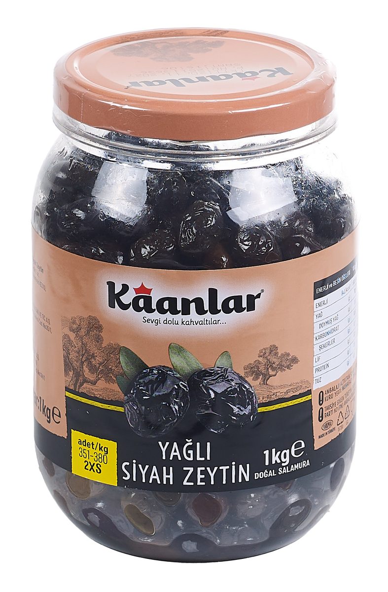Kaanlar Kuru Sele Siyah Zeytin 10 KG 351-410