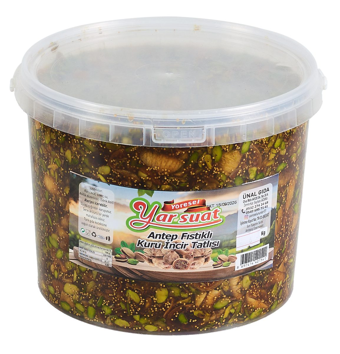 İncir Reçeli 6 KG Fıstıklı