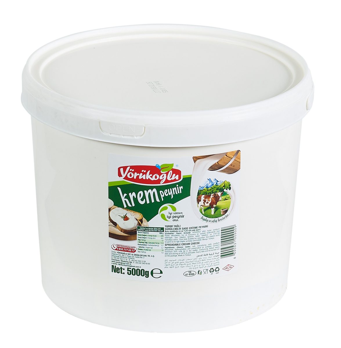 Yörükoğlu Krem Peynir 5 KG