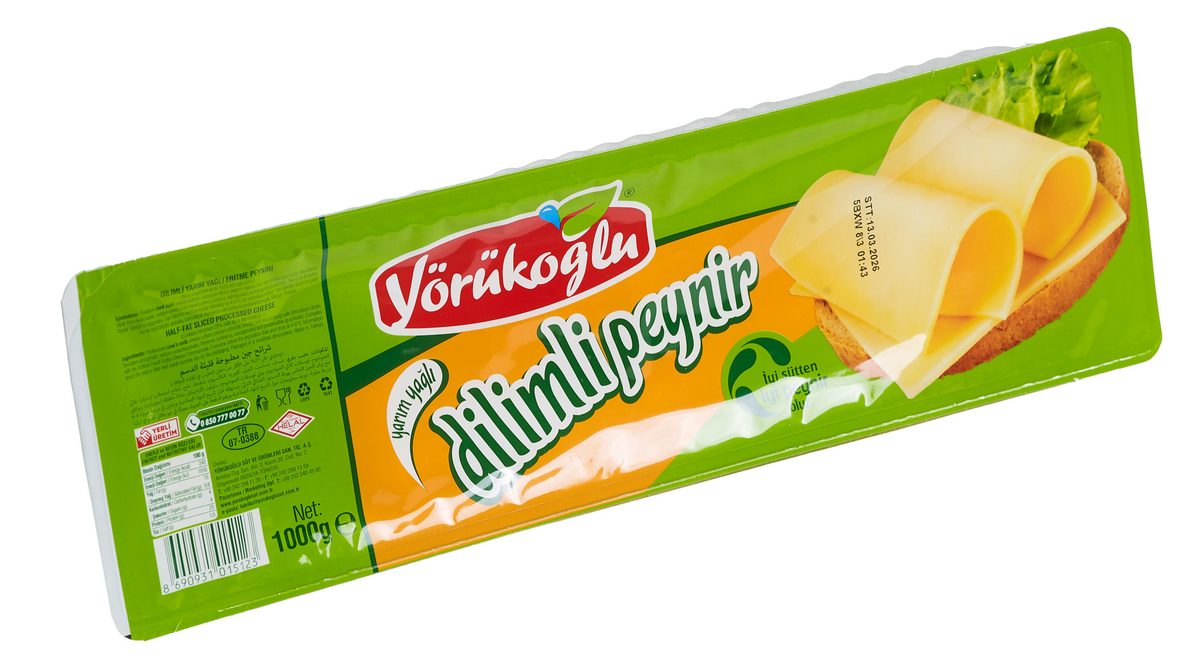 Yörükoğlu Dilimli Tost Peyniri 1 KG Y.Yağlı